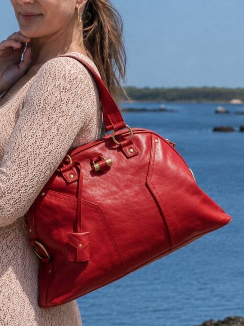 Yves Saint Lauren Cardinal Red Muse Bag